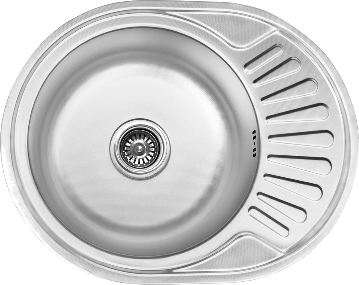 Мойка кухонная Lemax нерж. сталь декор + сифон (LE-5002 DE)