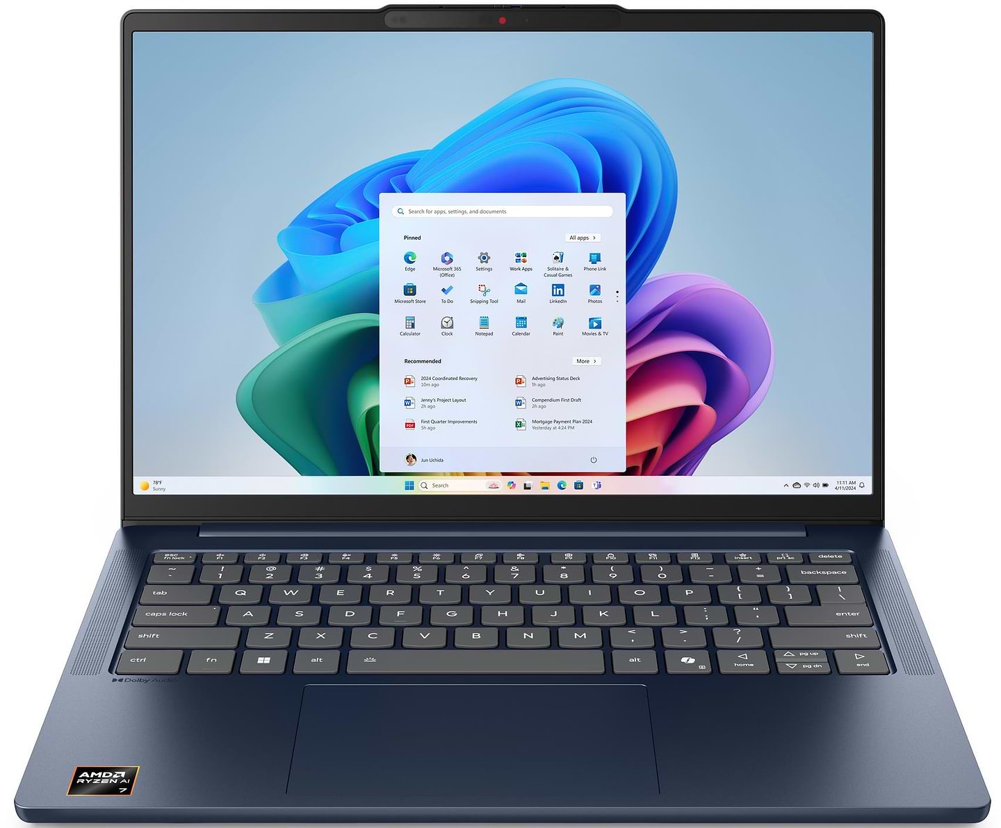 Ноутбук Lenovo IdeaPad Slim 5 14ARP10 (83HT003ERA) Cosmic Blue - Фото 1