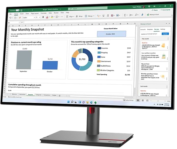 Фото - Монітор Lenovo ThinkVision P27q-30 (63A2GAT1UA)