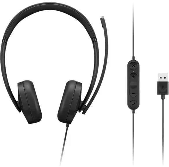 Фото - Гарнітура дротова Lenovo USB-A Wired Stereo Headset Gen 2 (4XD1P83425)