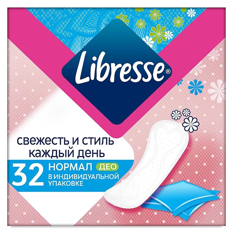 Прокладки ежедневные Libresse Daily Fresh Normal Deo 32 шт. (7322540867794)