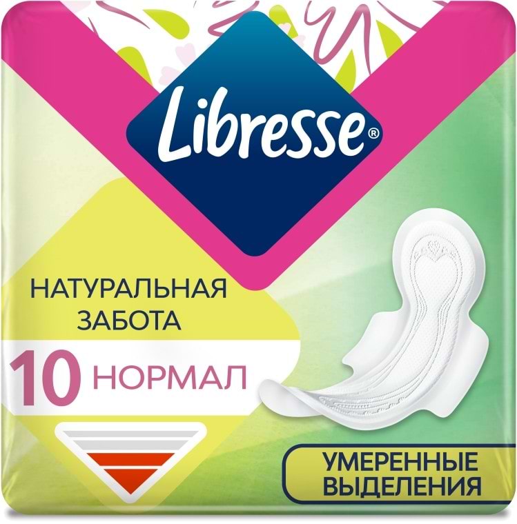 Прокладки гігієнічні Libresse Natural Care Ultra Clip Normal 3 мм 10 шт. (7322540523300) - Фото 1