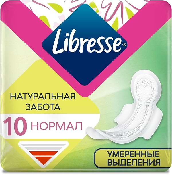 Фото - Прокладки гигиенические Libresse Natural Care Ultra Clip Normal 3 мм 10 шт. (7322540523300)