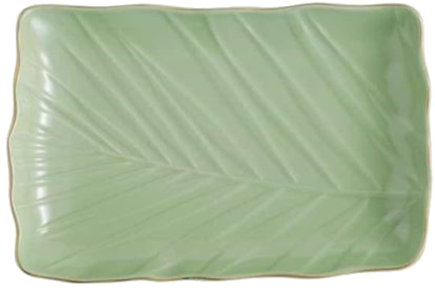 Блюдо Limited Edition LEAF GREEN GOLD 24.5х17 см (B010791)