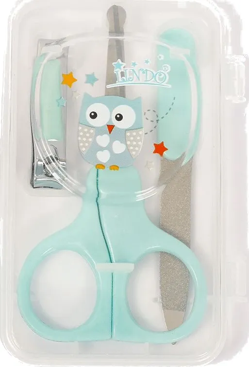 Набор детских маникюрных принадлежностей Lindo в футляре "Ellit", зелёный (Lі 801 зел)