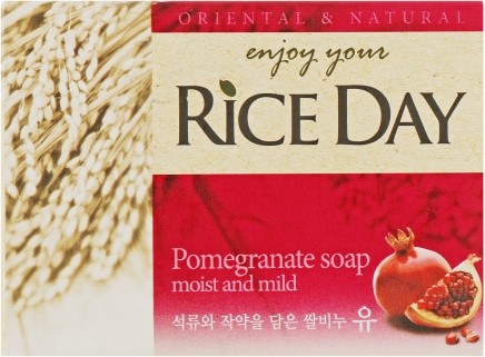 Фото - Твердое мыло Lion Rice Day с экстрактом граната и пиона 100 г (8806325609049)