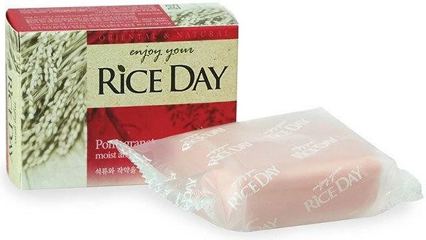 Фото - Твердое мыло Lion Rice Day с экстрактом граната и пиона 100 г (8806325609049)