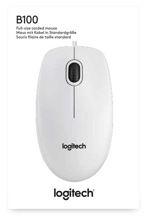Фото - Мышь компьютерная Logitech B100 White (910-003360)