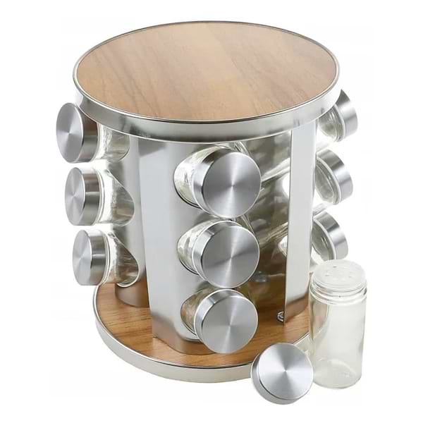 Фото - Набор емкостей для специй и приправ Love You Home на подставке, крутящейся 12 ед. (61031)