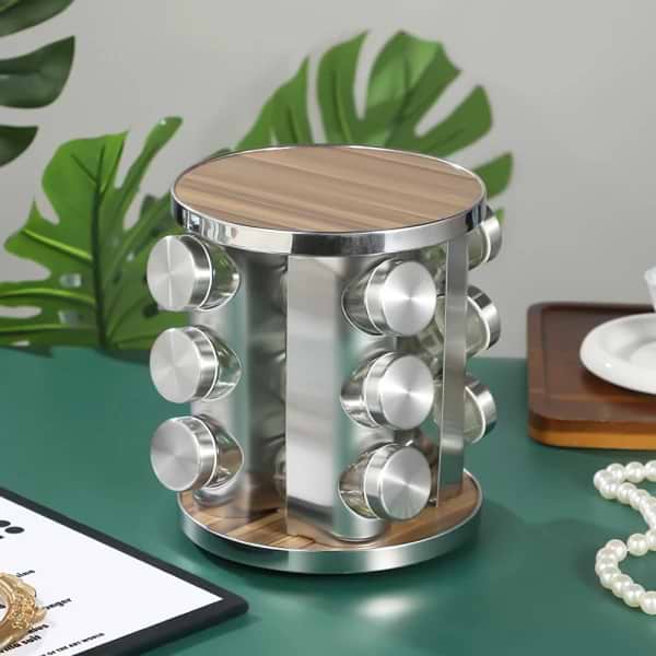 Фото - Набор емкостей для специй и приправ Love You Home на подставке, крутящейся 12 ед. (61031)