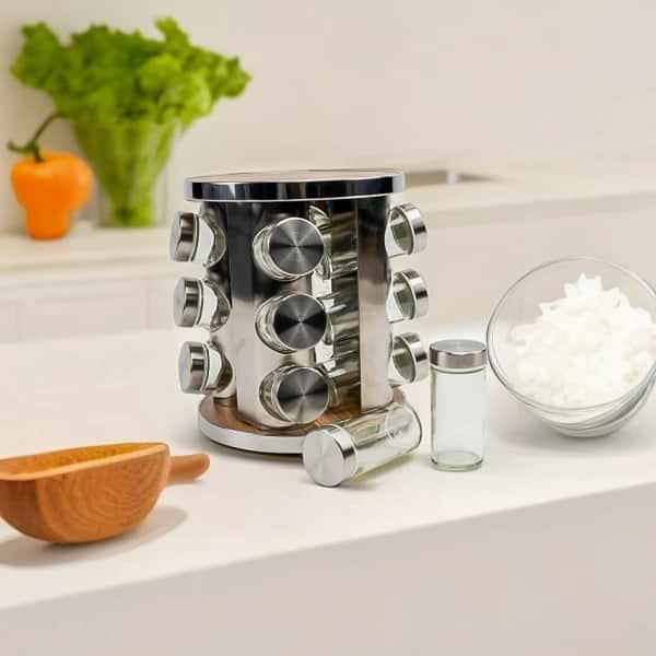 Фото - Набор емкостей для специй и приправ Love You Home на подставке, крутящейся 12 ед. (61031)