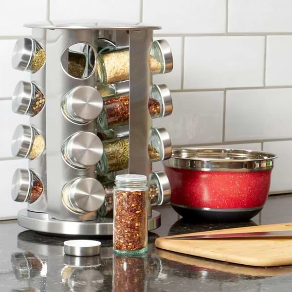 Фото - Набор емкостей для специй и приправ Love You Home на подставке, крутящейся 16 ед. (61030)