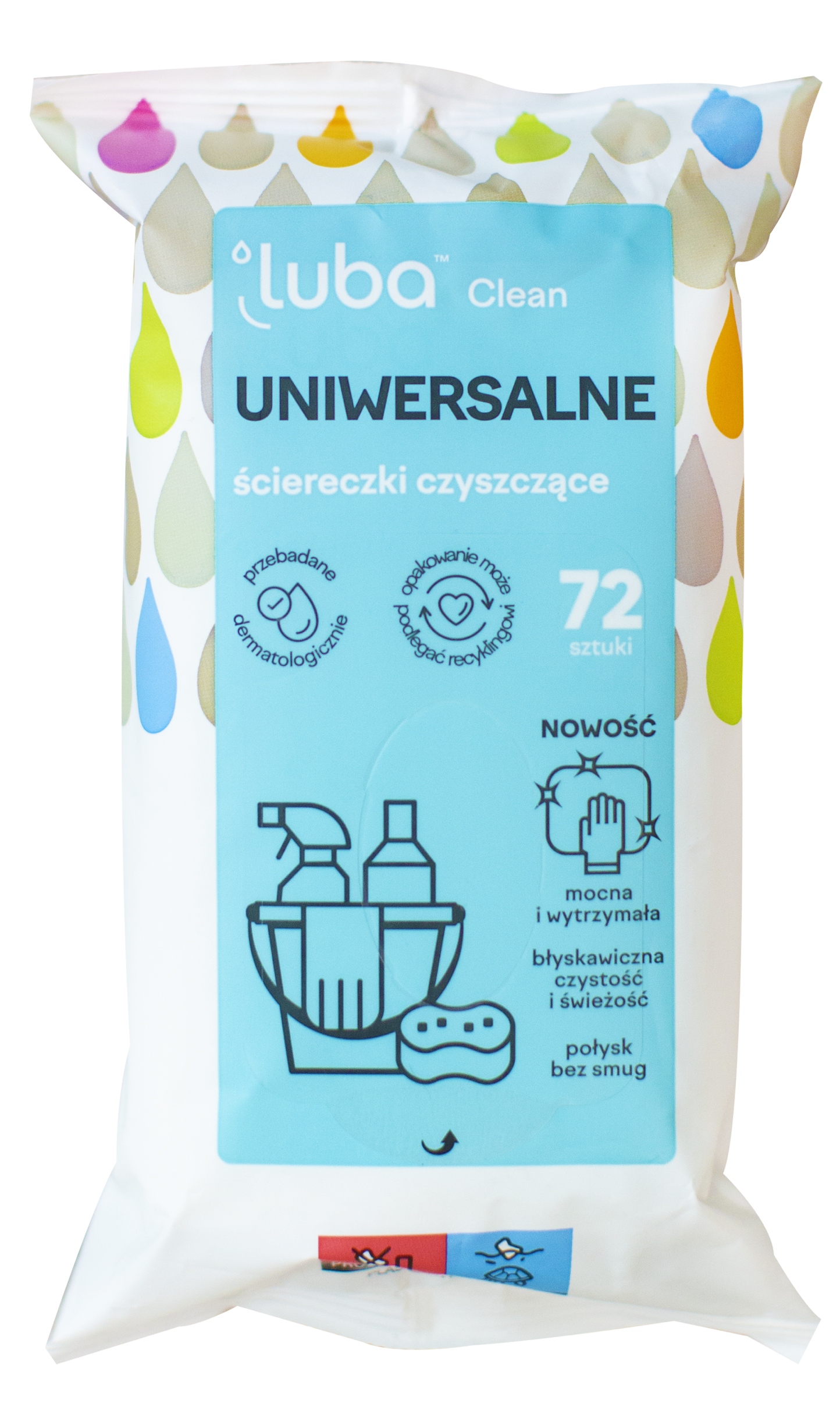 Серветка побутова Luba CLEAN для прибирання 72 шт. (LCWW72) - Фото 1
