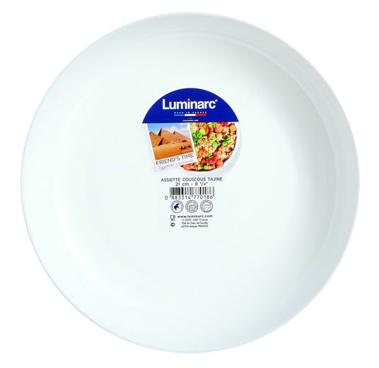 Тарілка обідня Luminarc Friends Time White 22 см (P6281) - Фото 1