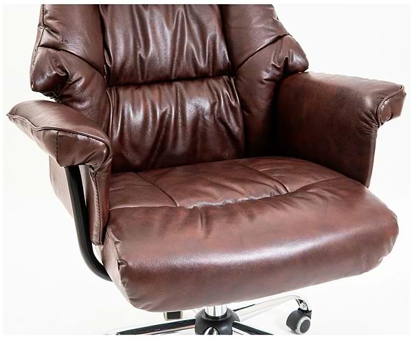 Фото - Кресло офисное Richman Конгресс Хром M-2 Широкий (Anyfix Wide) Кожа Люкс Коричневая
