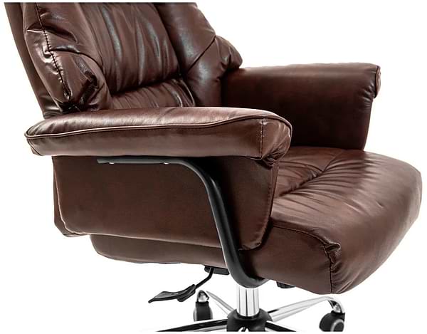 Фото - Кресло офисное Richman Конгресс Хром M-2 Широкий (Anyfix Wide) Кожа Люкс Коричневая