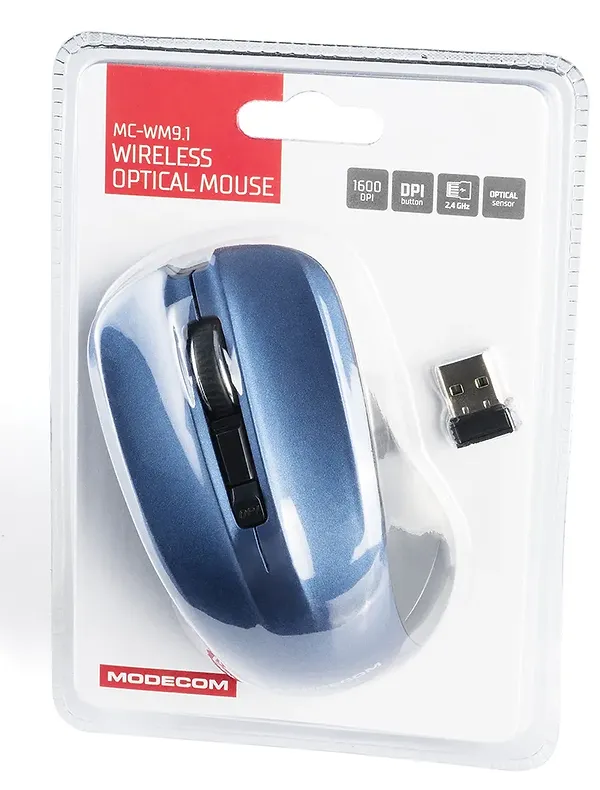 Фото - Миша бездротова Modecom MC-WM9.1 Black-Blue (M-MC-0WM9.1-140)