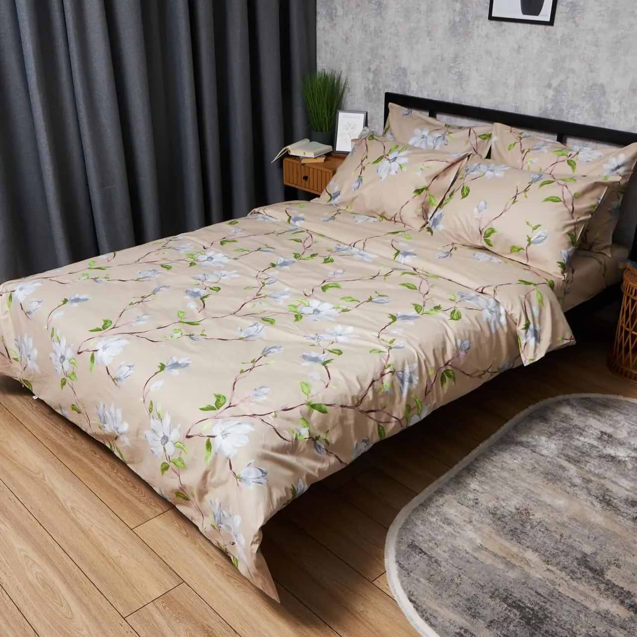 Комплект постільної білизни Moon&Star Мікросатин Premium Royal Elegance King Size 220x240 нав. 2х70х70 (MS-820009977)