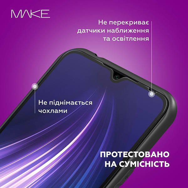 Фото - Захисне скло для смартфону MAKE FCFG Apple iPhone 16 (MGF-AI16)