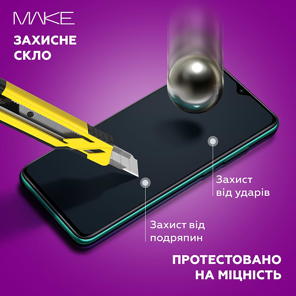 Фото - Захисне скло для смартфону MAKE FCFG Apple iPhone 16 (MGF-AI16)