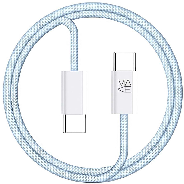 Фото - Кабель синхронізації даних MAKE Type-C PD 65W 1m Nylon Blue (MCB-CN1BL)