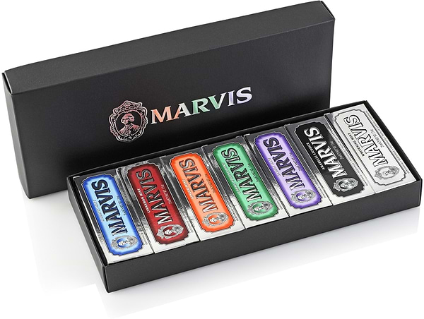 Фото - Зубная паста Marvis 7x25мл (Classic Strong, Whitening, Aquatic, Ginger, Licorice, Jasmin , Cinnamon) (8004395114665)