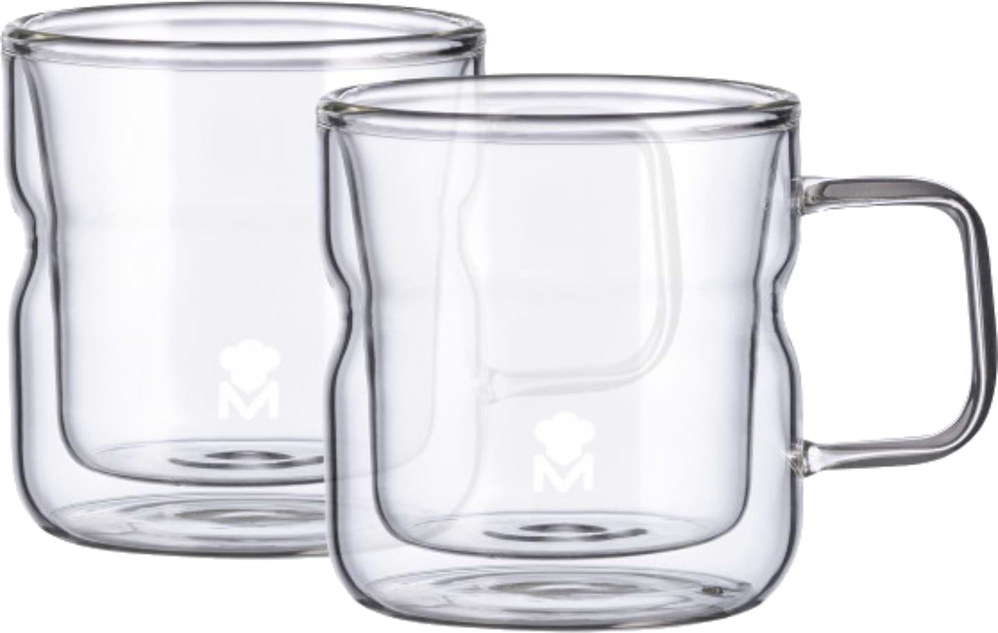 Набір чашок з подвійними стінками Masterpro Mixology 140 мл 2 шт. (BGMP-20208)