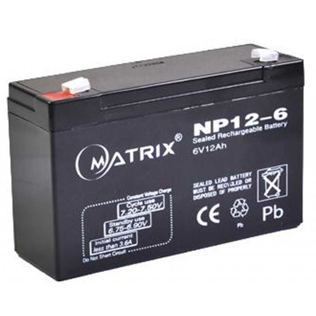 Акумулятор для ДБЖ Matrix 6V 12AH (NP12-6)