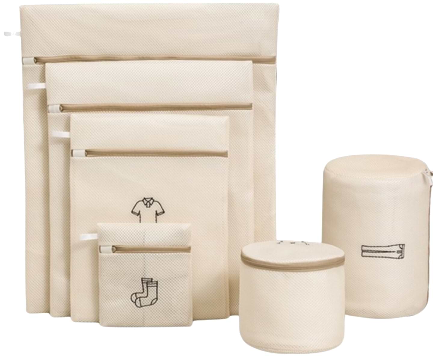 Набір мішків для прання MAXPRO LUX 6 од. KM -14 (бежеві) - Фото 1