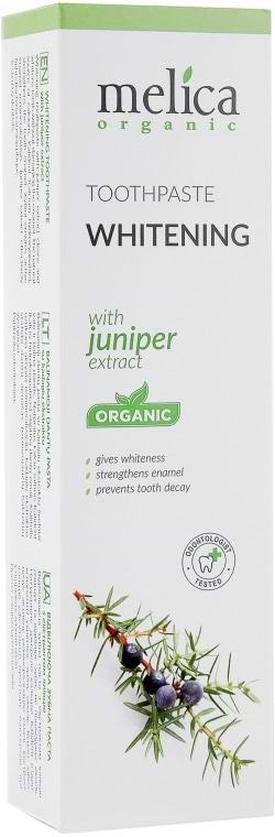 Фото - Зубная паста Melica Отбеливающая с экстрактом можжевельника (4770416002221)