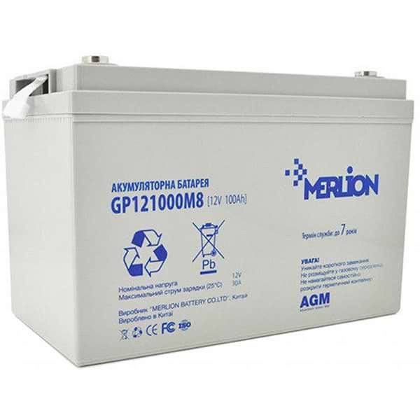 Фото - Акумулятор для ДБЖ Merlion 12V 100Ah (GP121000M8)