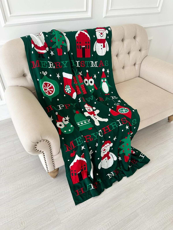 Фото - Плед полуторный Прованс Merry Chistmas 130х170 см (032465)