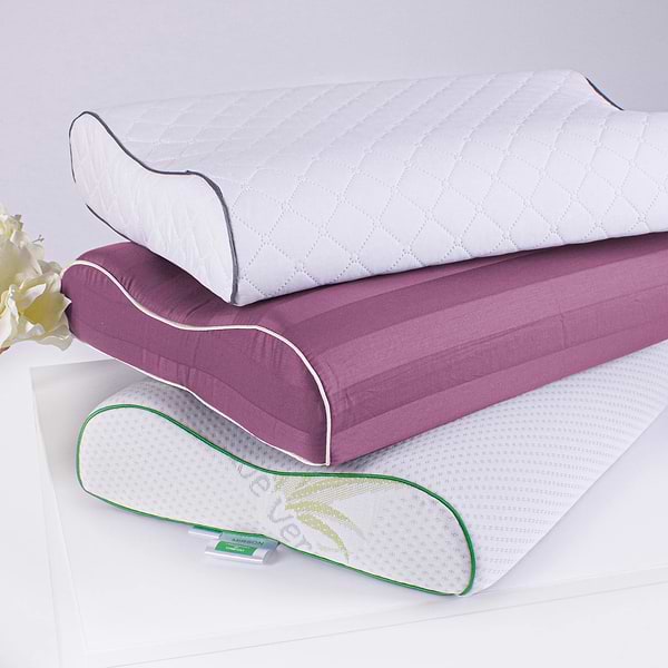 Фото - Подушка ортопедическая MirSon №6004 Noble stripe Peony 58х40х10.5 (2200003260854)