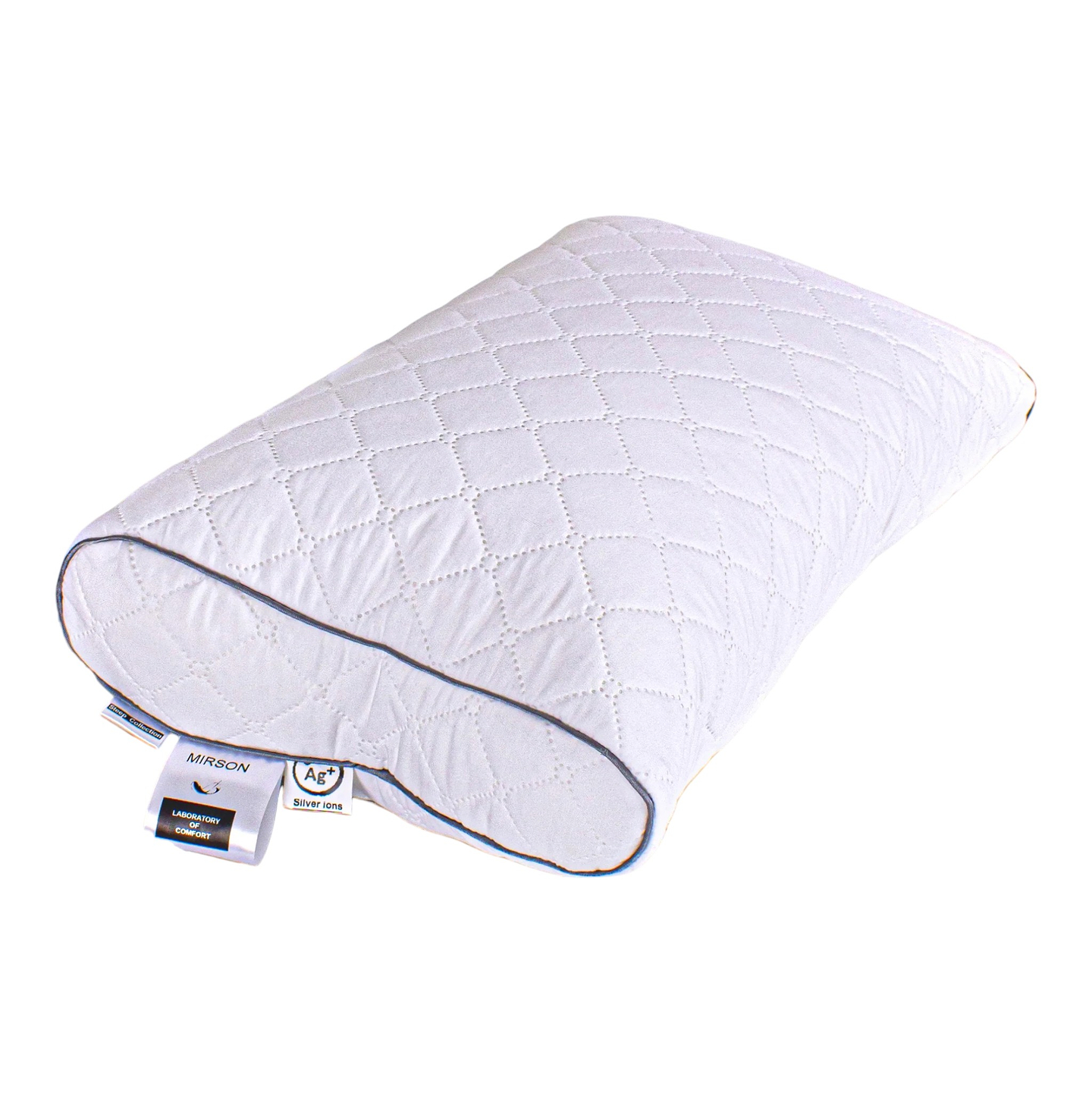Подушка ортопедична MirSon №4116 Steep Line Silver 49х32х10.5 см (2200006423300)