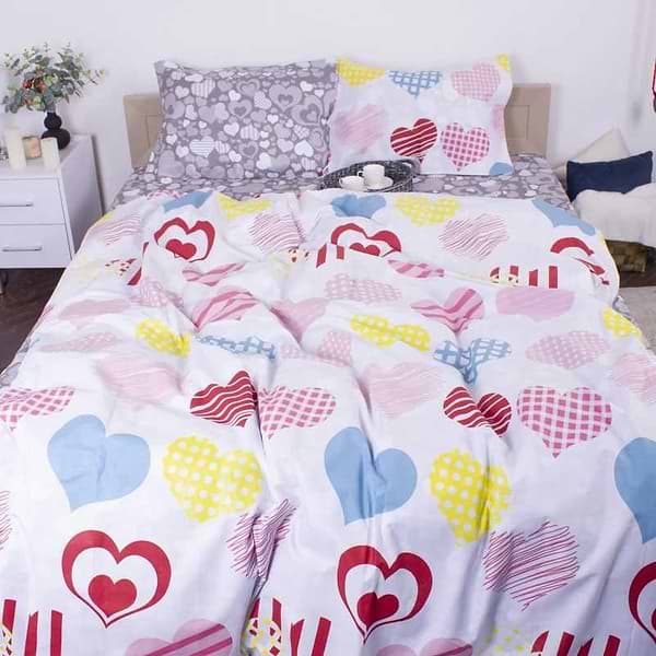 Фото - Комплект постільної білизни дитячий MirSon Бязь 17-0532 Bright hearts 110х140 (2200003782219)
