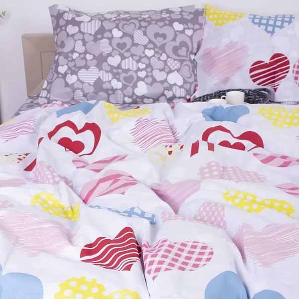 Фото - Комплект постільної білизни дитячий MirSon Бязь 17-0532 Bright hearts 110х140 (2200003782219)