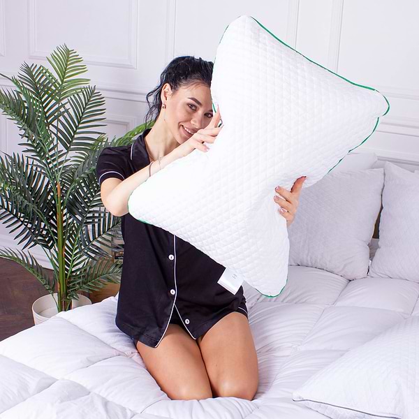 Фото - Подушка ортопедическая MirSon №4059 Steep Line Aloe Vera Men 59х43х12 см (2200006422693)