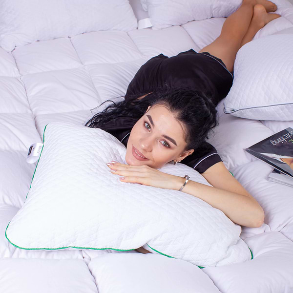 Фото - Подушка ортопедическая MirSon №4059 Steep Line Aloe Vera Men 59х43х12 см (2200006422693)