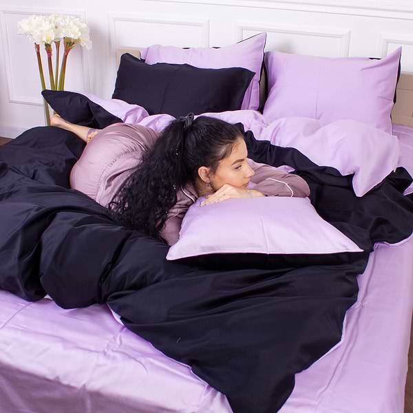 Фото - Наволочка MirSon Сатин 3820+0055 Lavanda 70х70 (2200001217997)