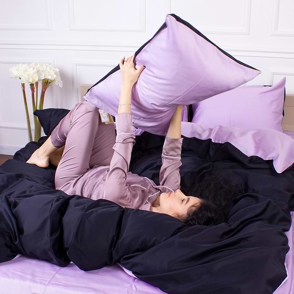 Фото - Наволочка MirSon Сатин 3820+0055 Lavanda 70х70 (2200001217997)