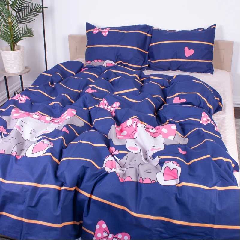 Комплект постельного белья детский MirSon Бязь 17-0539 Elephant 110х140 (2200003798173)