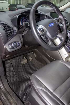 Фото - Коврики ворсовые в салон авто EVAtech Standard для Ford C-Max (C344) (2 clips) 2010-2019 2 поколение Minivan EU черный кант FD12377Z3FC2VEB