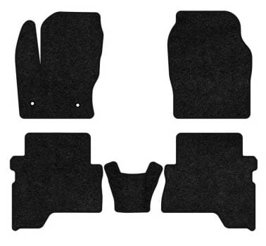 Коврики ворсовые в салон авто EVAtech Standard для Ford C-Max (C344) (2 clips) 2010-2019 2 поколение Minivan EU черный кант FD12377C5FC2VEB