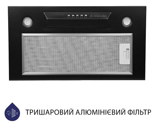 Фото - Витяжка вбудована Minola HBI 5324 BL 800 LED