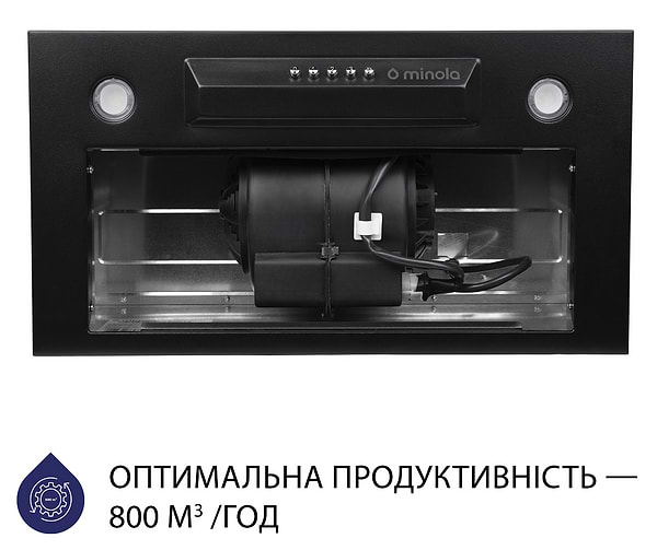 Фото - Витяжка вбудована Minola HBI 5324 BL 800 LED
