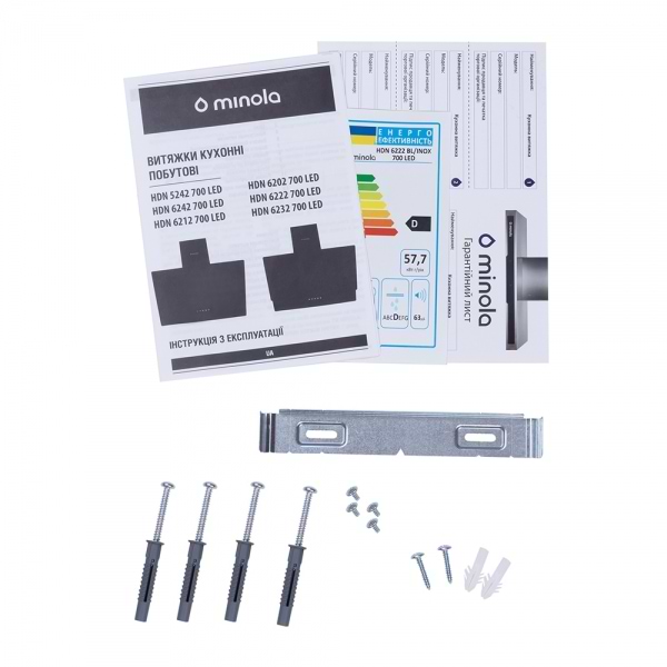 Фото - Вытяжка декоративная Minola HDN 6202 WH/INOX 700 LED