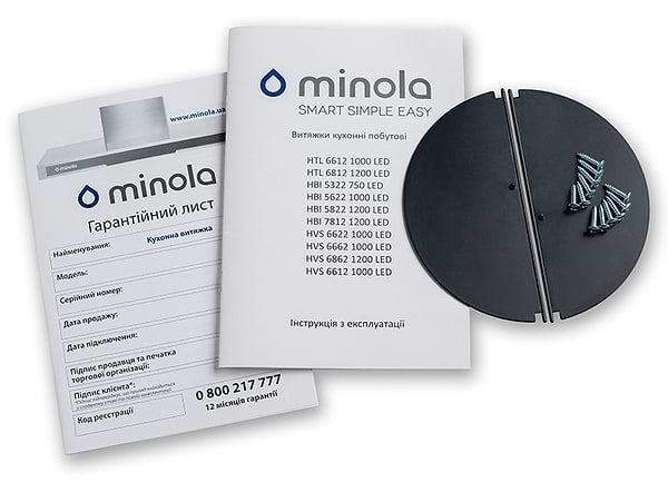 Фото - Вытяжка встраиваемая Minola HTL 6812 BL 1200 LED
