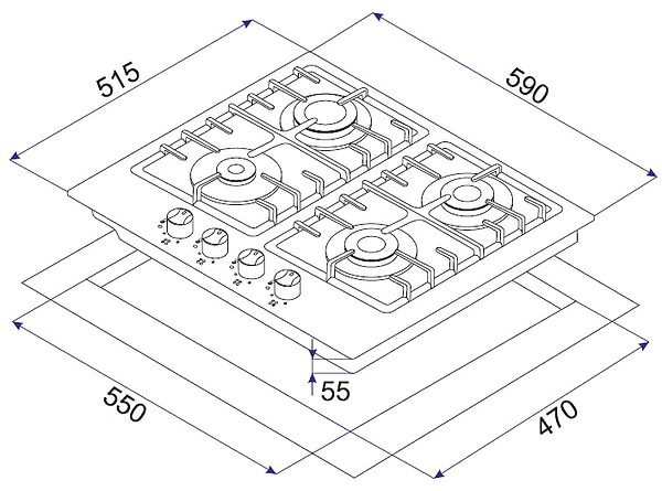 Фото - Варочная панель газовая Minola MGG 61025 BL