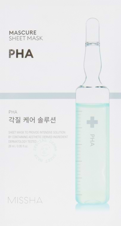 Маска для обличчя Missha Mascure Peeling Solution Sheet Mask PHA 28 мл (8809581456563)