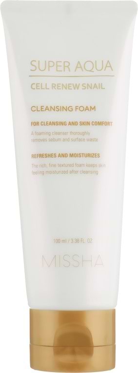 Пенка для умывания Missha Super Aqua Cell Renew Snail 100 мл (8809581458550)